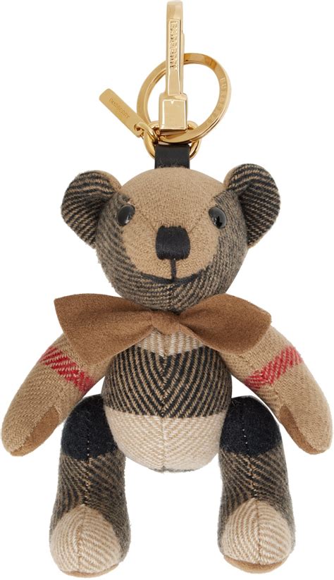 burberry punk bear charm|Thomas Bear Charm with Bow Tie in Archive beige .